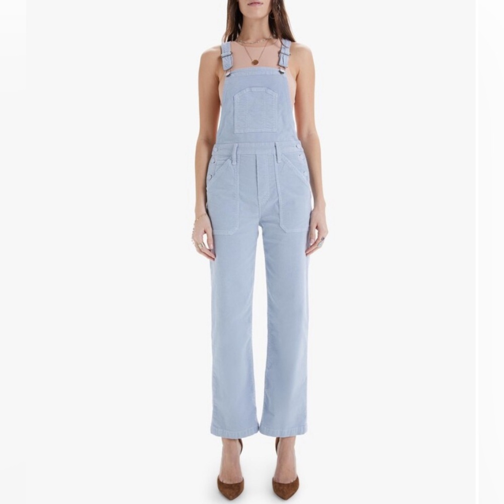 MOTHER - Patch Rambler Overall Ankle - Stone Blue